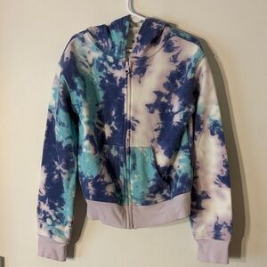 SO Kids Blue and Purple Tie-Dye Hoodie
